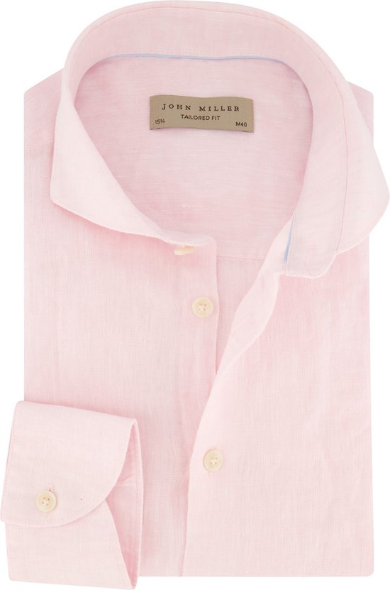 John Miller business overhemd roze