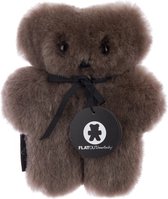 FLATOUTbear Baby (Chocolate) | 100% MERINO Schapenvacht | Wol | ECO | Knuffel | Kraamcadeau | Knuffelbeer