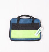 Recycler le sac iPad | Procean | Blauw - Vert - Zwart avec fermeture éclair