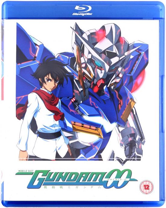 Blu-ray hoes met anime art van de blauwe Gundam robot en een jongen met rode sjaal.