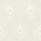 Natuur behang Profhome 369711-GU vliesbehang licht gestructureerd met exotisch patroon mat beige goud grijs 5,33 m2