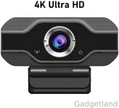 CrystalView 4K Ultra HD Webcam met Microfoon - 4K Ultra HD-resolutie - laptops, pc of statieven