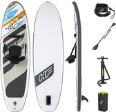 Bestway Sup Board Hydro Force White Cap Convertible Set - Met Accessoires inclusief zitje en voetsteun - 305 cm x 84 cm x 12 cm