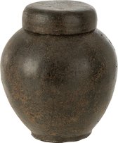 J-Line Pot Met Deksel Terracotta Bruin Large