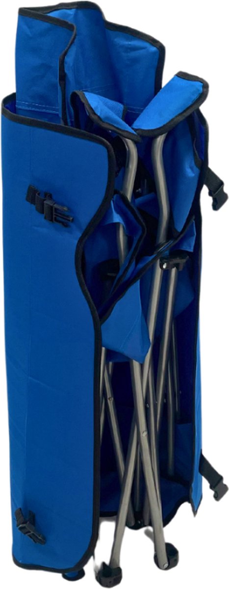 SFT Products - Opvouwbare Strandstoel met Zonnescherm - Blauw - Inklapstoel met Bekerhouder - Stoel met Zonnescherm en Bekerhouder - Strandstoel - Parkstoel - Campingstoel - Opvouwstoel van SFT Products — afbeelding 3