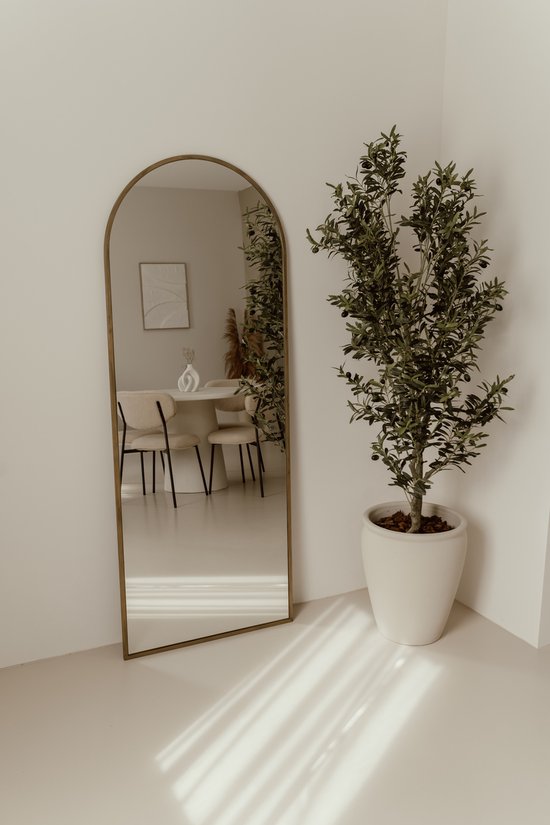 Miroir sur pied - Miroir - Miroir ovale - Miroir mural 180X70 - Bronze