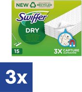 Swiffer Dry Stofdoekjes Navulling - 3 x 15 doekjes