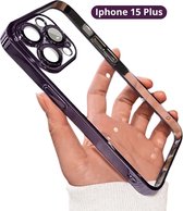 Livano Telefoon Hoesje - Telefoonhoesjes - Phone Case - Shockproof - Premium Protection - Geschikt Voor iPhone 15 Plus - Donker Violet