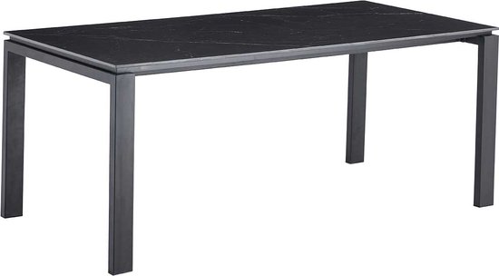 Eettafel Zeus 180x90x76cm - zwart marmer