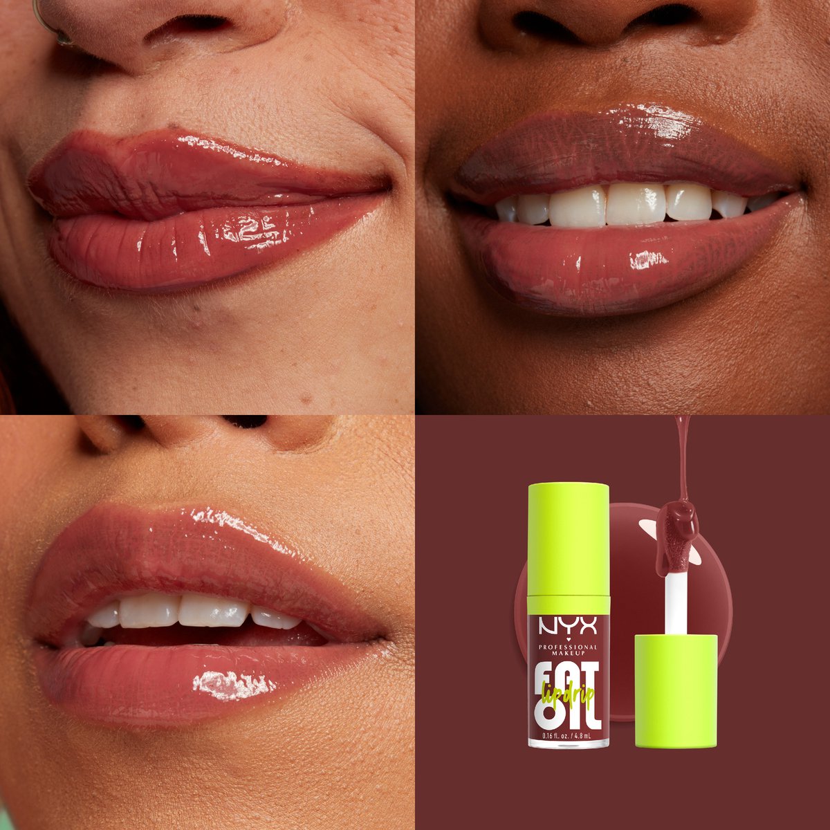 NYX Professional Makeup Fat Oil Lip Drip Lipgloss - Tot 12 uur hydratatie - Verrijkt met kruipbraamolie, framboosolie en squalaan - Sprinkle Sprinkle - 4,8 ml — cadeau in Verzorging - foto 3