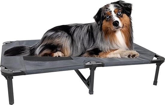 Foto: Lucky dog hondenbed hondenstretcher honden ligbed stretcher 88x58x19cm hond grijs