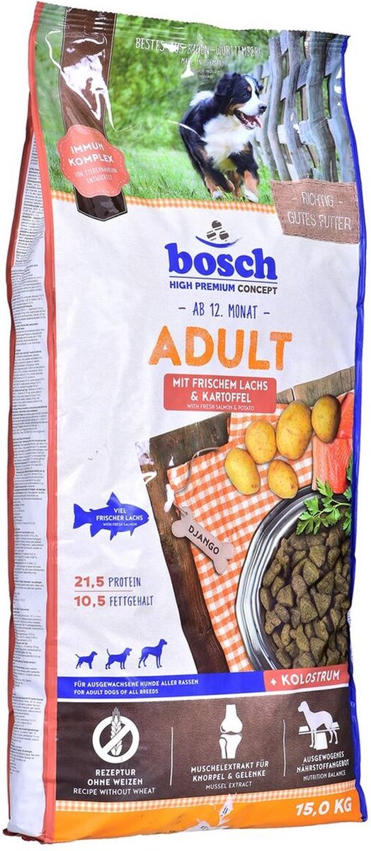 2x15kg bosch Adult Mix Pakketten Vis & Aardappel / Zalm & Aardappel Hondenvoer