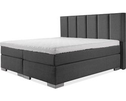 BedNL - Boxspring Utrecht - 140x200 Compleet Antracite 6 Balken