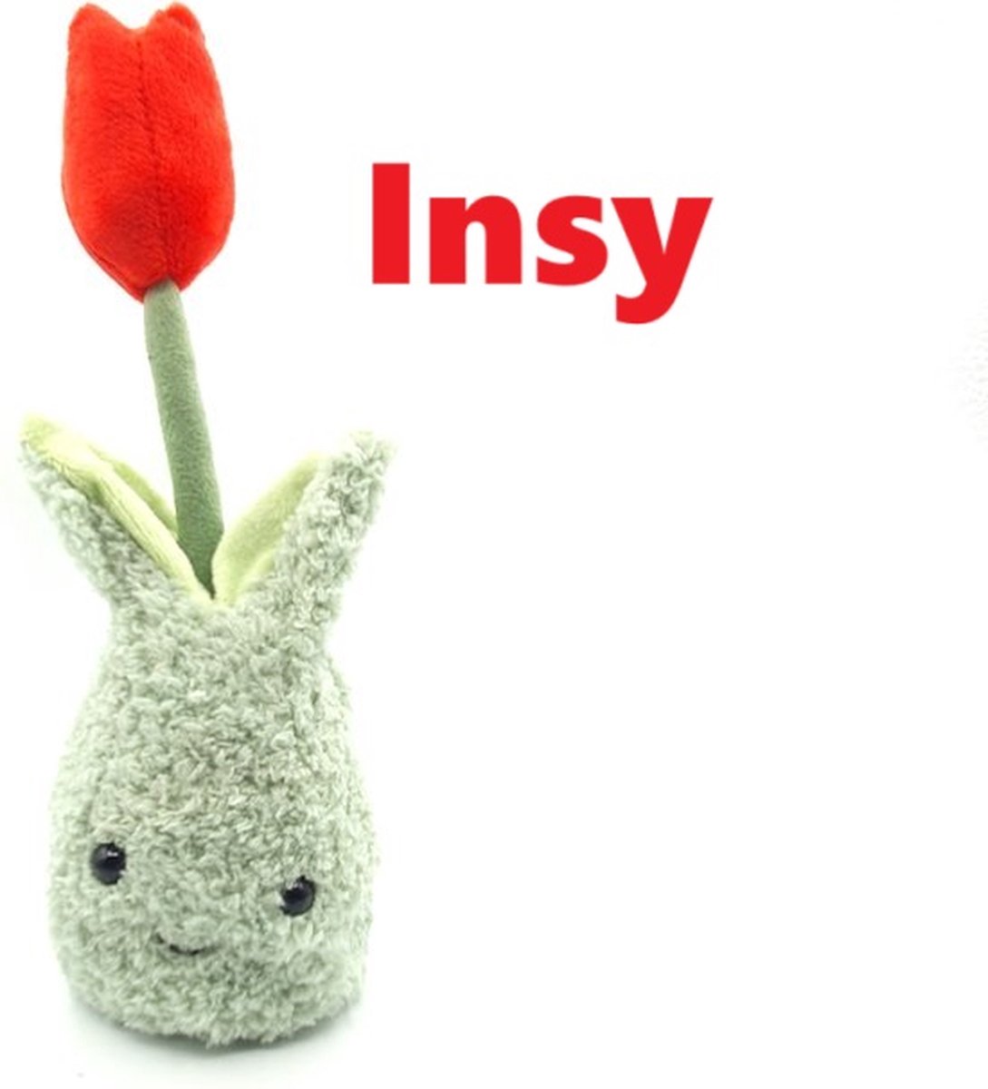 Knuffel, Pluche knuffel zacht rode tulp bloem ,speelgoed, toys, decoratie en souvenir van Nederland.