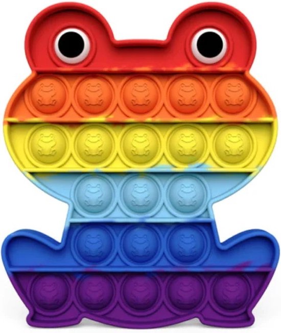 Foto: Fidget toys pop it kikker regenboog