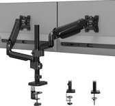 Dual Monitor Arm voor 32-inch schermen Ergonomische Gasveer Monitor Arm Beugel met Kabelbeheer Kantelen Draaien Roteren VESA 75/100 mm - BONTEC