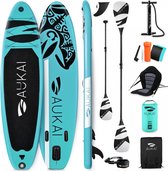 Supboard Ocean - 320 cm - Turquoise - Incl kayak paddle en zitje - Draagkracht tot 200KG