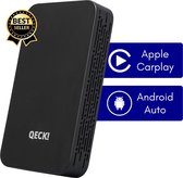 QECK!® Carplay Dongle - Android Auto Dongle - Apple Carplay Dongle - Android Auto – Zwart - inclusief kabeltje – Telefoon – Bluetooth adapter - Carplay dongle android – android auto wireless