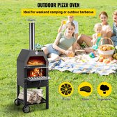 Chuvie® Pizza Oven - pizza oven buiten - Hout Gebakken Pizza Oven Met Wielen - Camping Site Park Outdoor Bakken