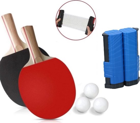 Foto: 6 delige tafeltennis set nieuw alternatief pingpongtafel uitschuifbaar op tafel geschikt voor elke tafel pingpong set tafeltennisset pingpongballen tafeltennis net tafeltennisnet tafeltennis batjes 