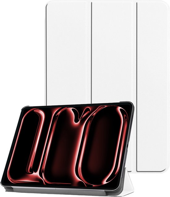 Étui adapté pour iPad Pro 2024 (11 pouces) Étui à couverture rigide Étui à livres - Wit