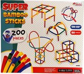DEDE- Bamboe Puzzel Stokjes- Bouw Rietjes-Montessori speelgoed- Super Bamboo Sticks- 200 PCS