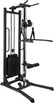Body Building Machine - Krachtstation - Gewicht Heffer - Gym Apparaat - Home Gym - Zwart - 65Kg Gewichten