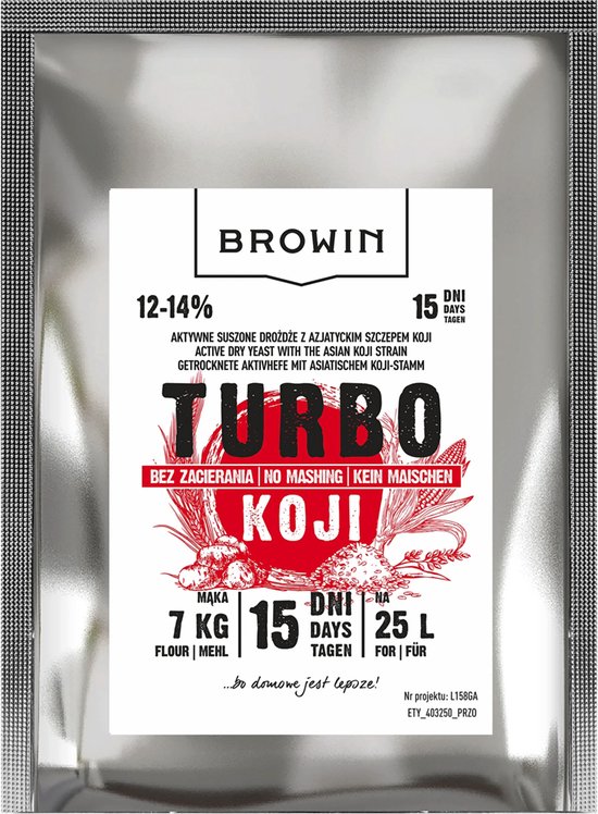 Turbo Koji-distilleerdersgist, 50 g - Distilleerdersgist