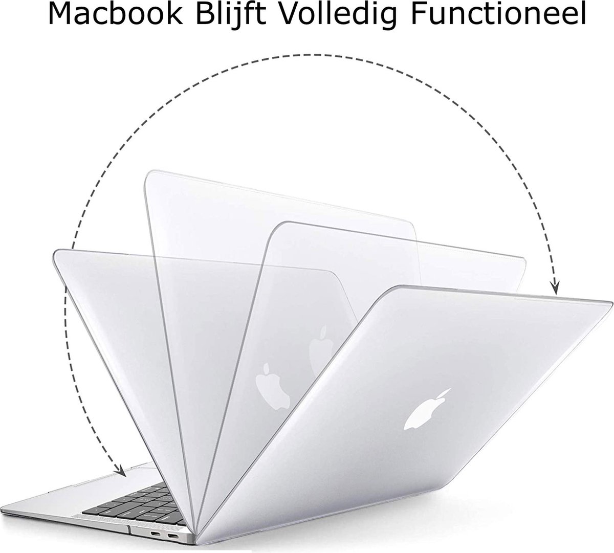 MacBook Air 15 inch hardcase hoes transparant, beschermhoes cover 2023-2026 modellen A2941/A3114/A3241/A3448 - Afbeelding 4
