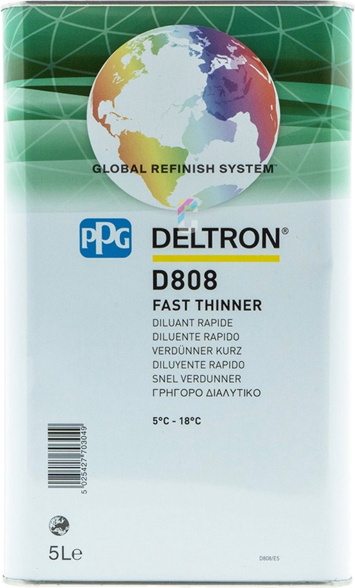 PPG D808 Fast Thinner 5 liter