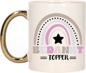 Bellatio Decorations Cadeau mok voor collega - goud - bedankt topper - afscheid/pensioen - 300 ml