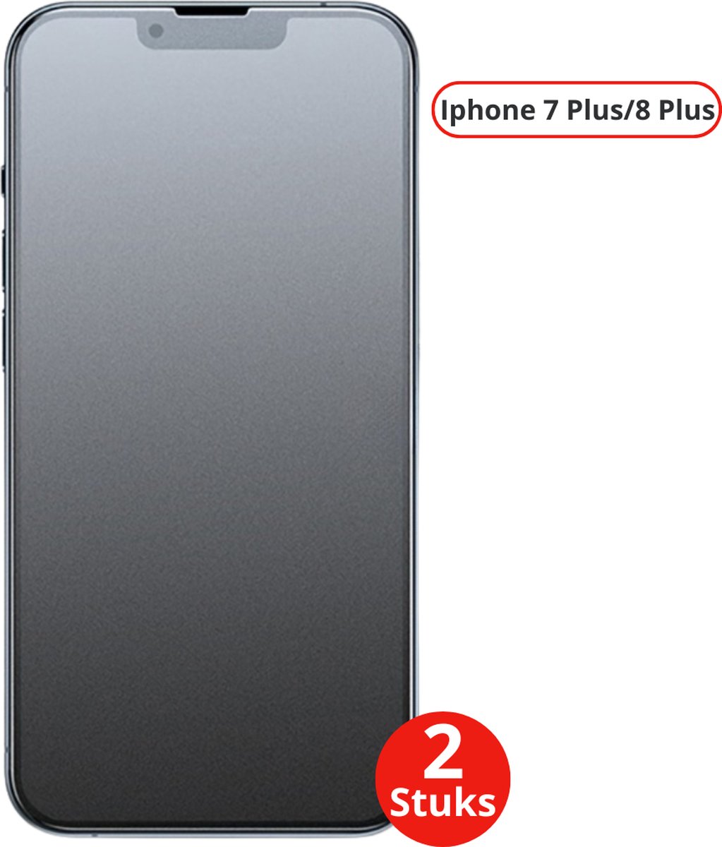 Livano Telefoon Glasplaatje - Beschermglas - Glaasje - Screen Protector - Screenprotector - Extra Sterk - Shockproof - Premium Protection - Geschikt Voor Iphone 7 Plus/8 Plus