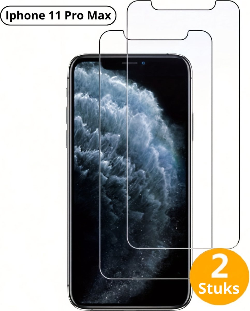 Livano Telefoon Glasplaatje - Beschermglas - Glaasje - Screen Protector - Screenprotector - Extra Sterk - Shockproof - Premium Protection - Geschikt Voor Iphone 11 Pro Max