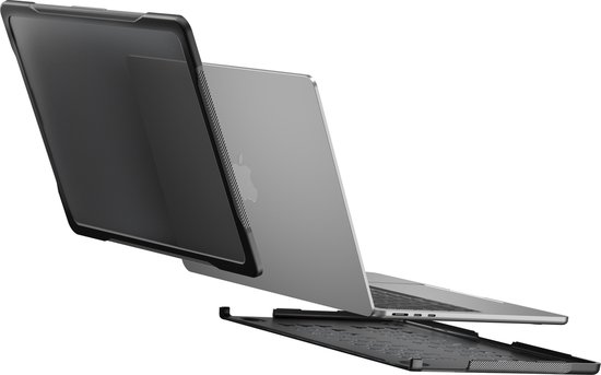 Mobigear Housse pour ordinateur portable compatible avec Apple MacBook Air 13" (2022-2024) Coque rigide pour ordinateur portable MacBook Case | Mobigear Antichoc Pro - Zwart - Modèle A2681