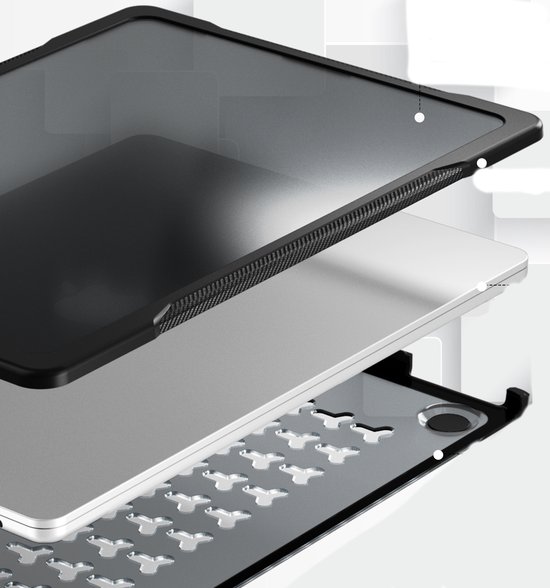 Mobigear Housse pour ordinateur portable compatible avec Apple MacBook Air 13" (2022-2024) Coque rigide pour ordinateur portable MacBook Case | Mobigear Antichoc Pro - Zwart - Modèle A2681