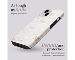 Mio by Mobilize Hoesje geschikt voor Apple iPhone 13 MagSafe Telefoonhoesje Hardcase | Mio by Mobilize Backcover | Geschikt voor MagSafe | Geschikt voor Draadloos Opladen met Magnetische Ring | MagSafe Case - White Roses | Wit