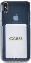 Xccess Gelly Card Doorzichtig Telefoonhoesje geschikt voor Apple iPhone XS Max Hoesje Flexibel TPU Backcover - Transparant