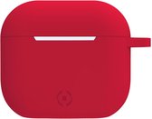 Protective Case Celly AIRPODS 3 GEN Headphones Red Silicone