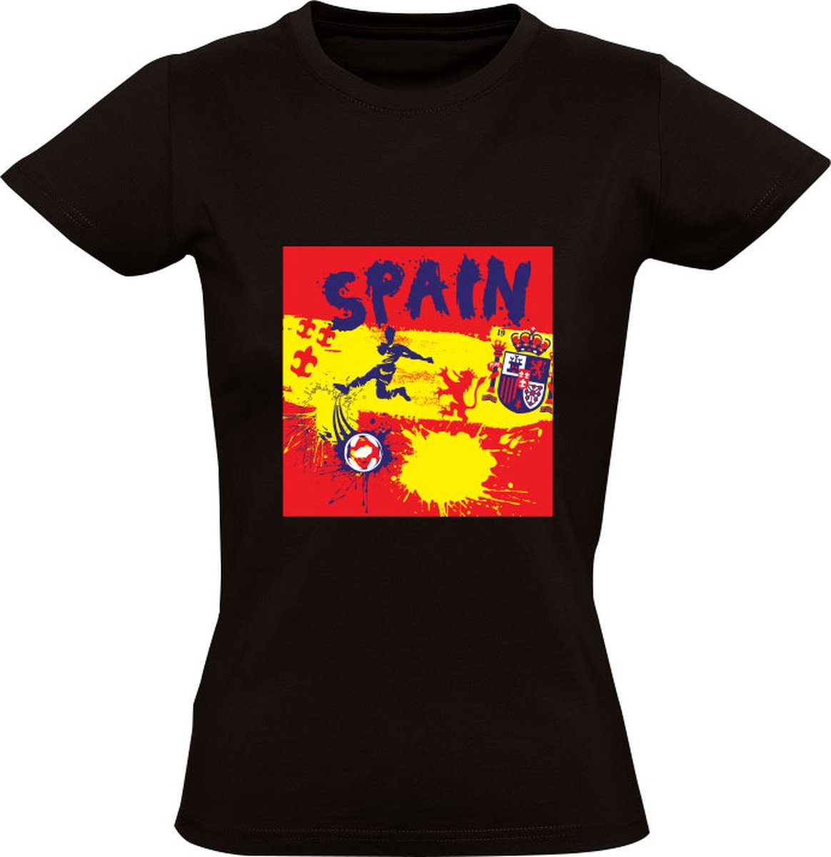 Spanje WK 2026 Dames T-shirt - Spain Voetbal Supportersshirt
