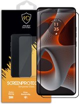 Motorola Edge 50 Pro Screenprotector - MobyDefend Screensaver Met Zwarte Randen - Gehard Glas - Glasplaatje Geschikt Voor Motorola Edge 50 Pro