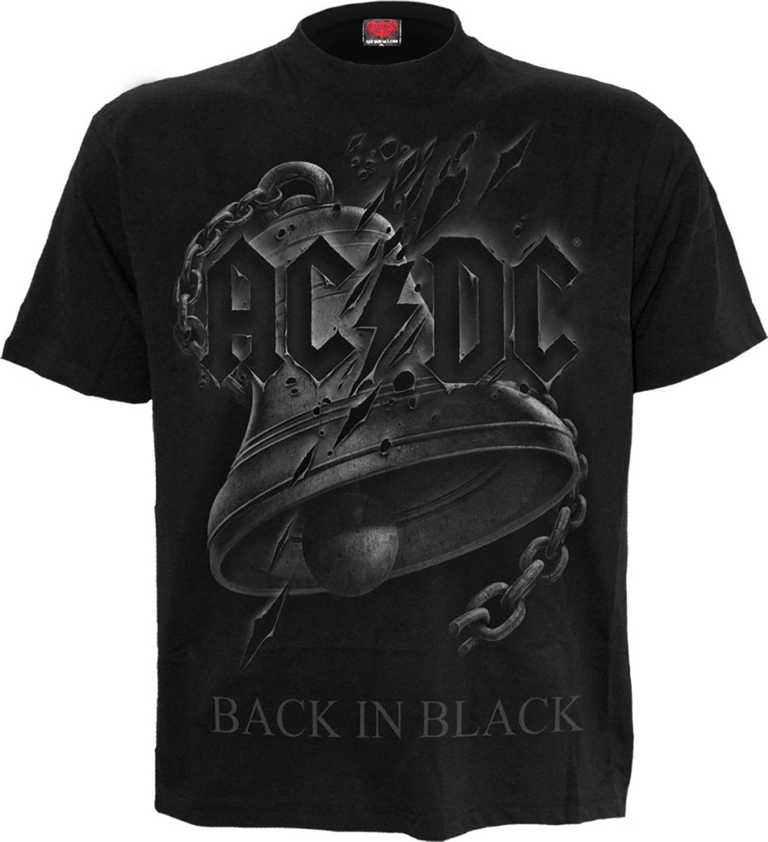 Spiral AC/DC - Back In Black Torn Heren T-shirt - L - Zwart