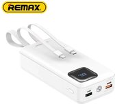 REMAX – RPP-550 30000mAh – PD 20W+QC 22.5W Fast Charging CABLE POWERBANK – White