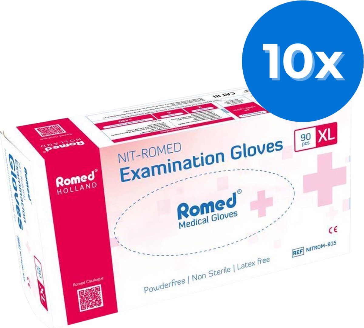 Goedkoopste Romed Nitromed Handschoenen 900 stuks - Set van 10 doosjes XL Romed