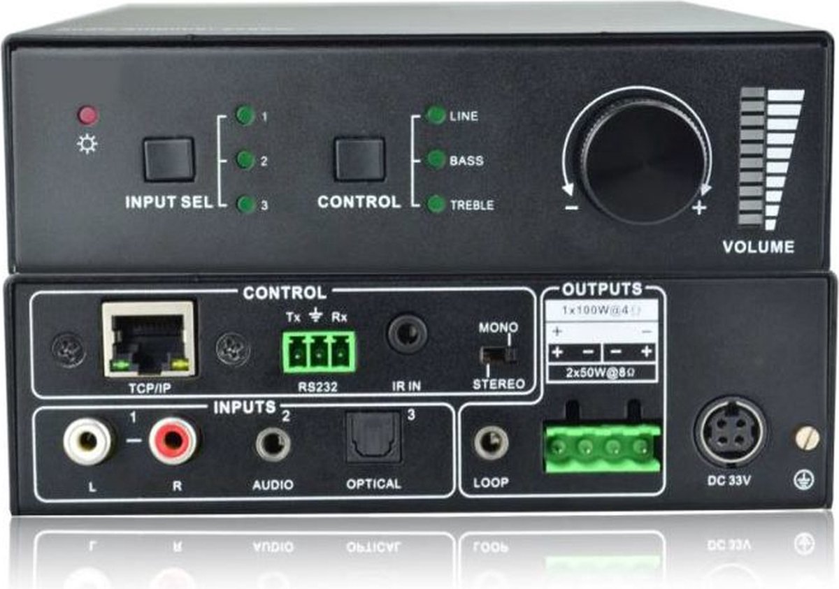 Vivolink VL120005 audio versterker 2.0 kanalen Thuis Zwart