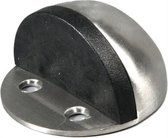 CHPN - Deurstopper - Zilverkleurig - geborsteld staal Steel - Deurbuffer - Voor binnen - Zelfklevend - Deurklem - 4,5/2,5CM - 1 stuk - Inclusief bevestigingsmateriaal - Deur tegenhouder
