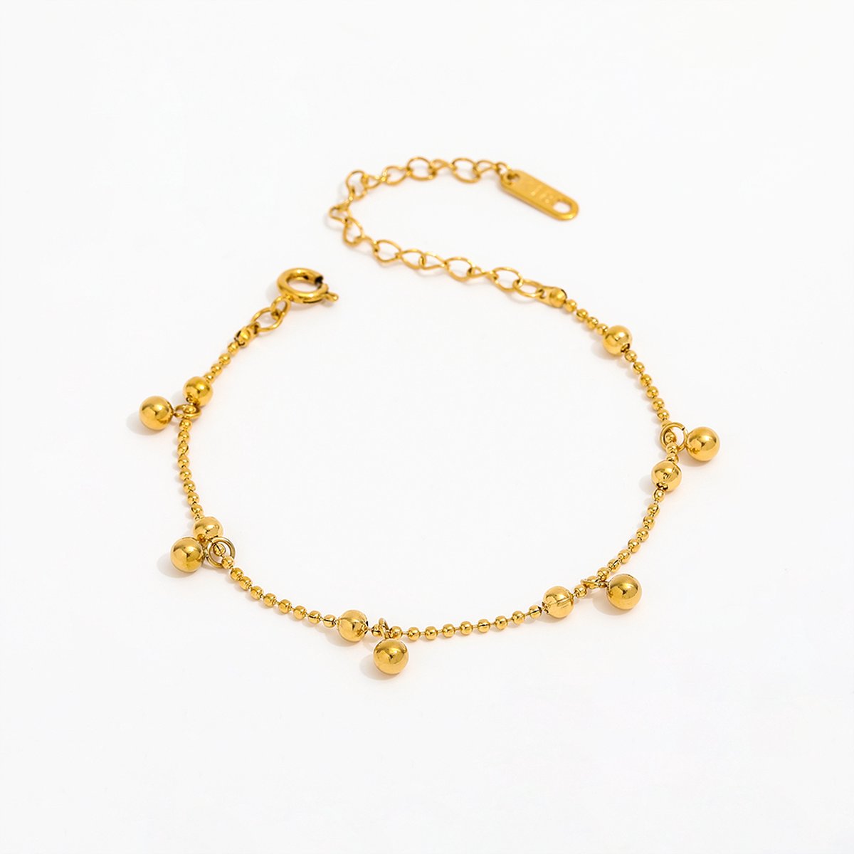 OZ Jewels – Kralen Bedelarmband – Verguld – Elegant – Vrouwen – Verstelbare