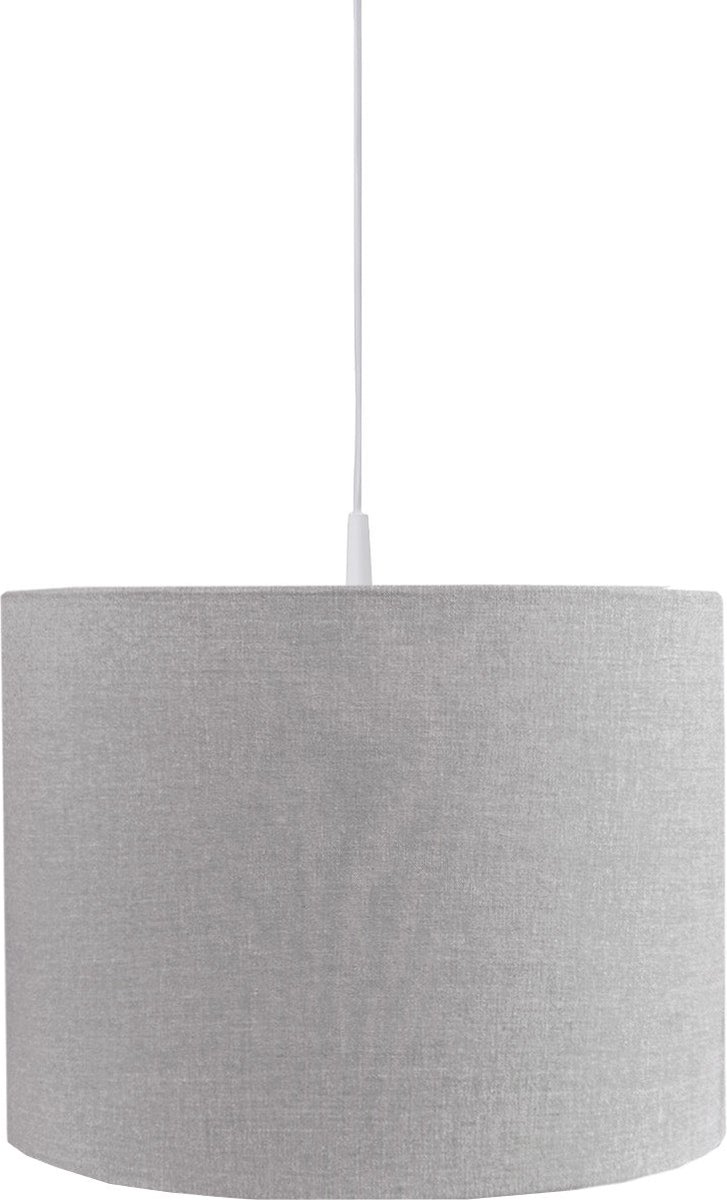 BINK Bedding Hanglamp/Lampenkap Bo grijs 30cm inclusief pendel - uni - chambray - lichtgrijs - babykamer - kinderkamer - verlichting - decoratie