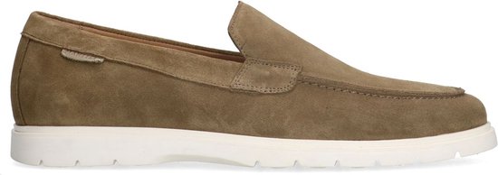 Manfield - Heren - Taupe suède loafers - Maat 47