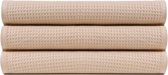 Handdoek 50x100 cm Uni Pure Royal Wafelstof Zand Beige col 2610 - 4 stuks