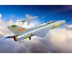 Trumpeter Modelbouwpakket Militaire voertuigen - 02825 Mikoyan-Gurevich MiG-21 Fishbed - JJ-7A Trainer Plastic - 1:48 - Modelbouw